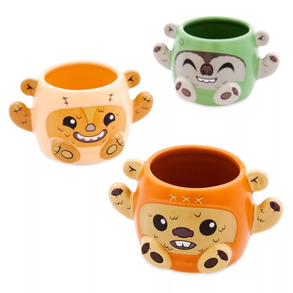 Ewok Espresso Mini Mug Set Star Wars Demitasse Cups Stackable